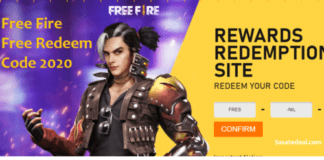 Free Fire Redeem Codes January 2020