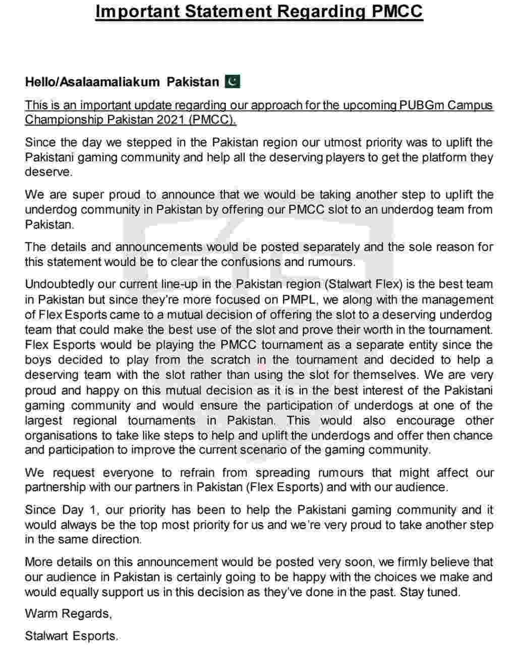 PMCC Pakistan