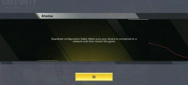 fix download configuration error failed cod mobile