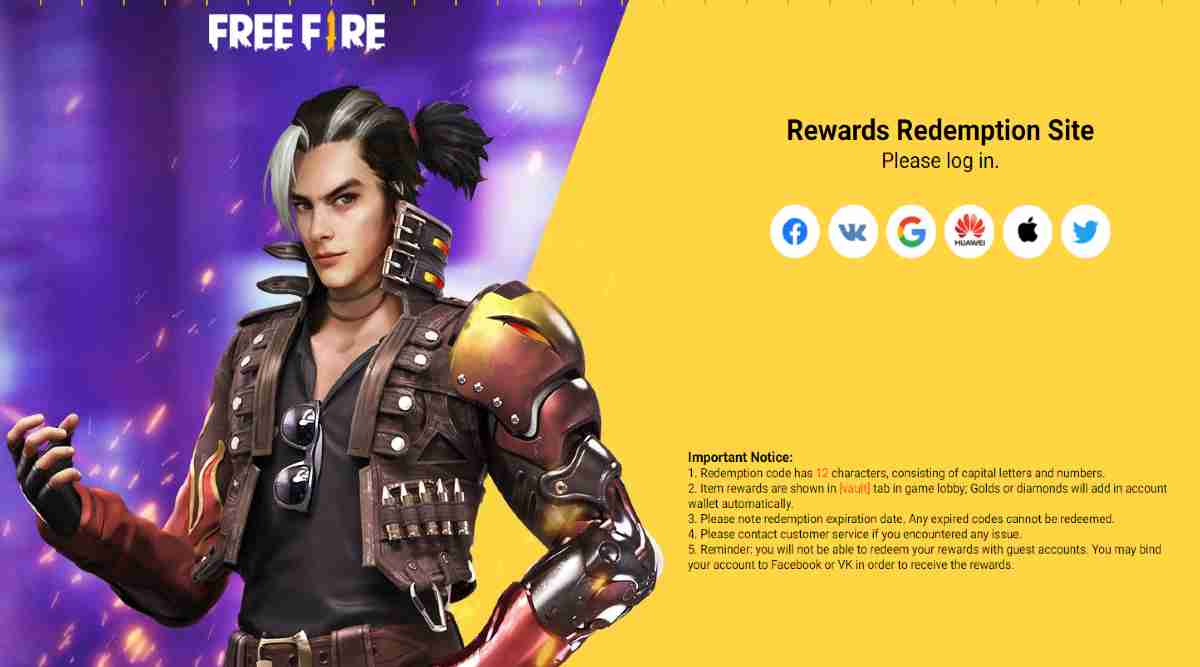 latest free fire redeem codes today may 5 2021