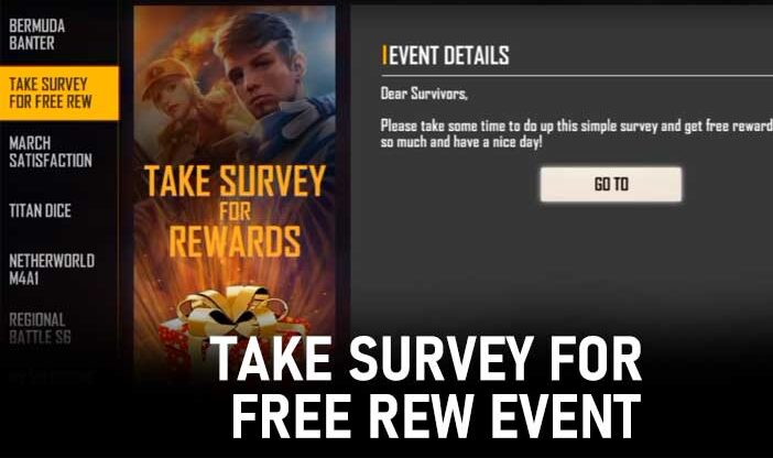 free fire survey rewards link