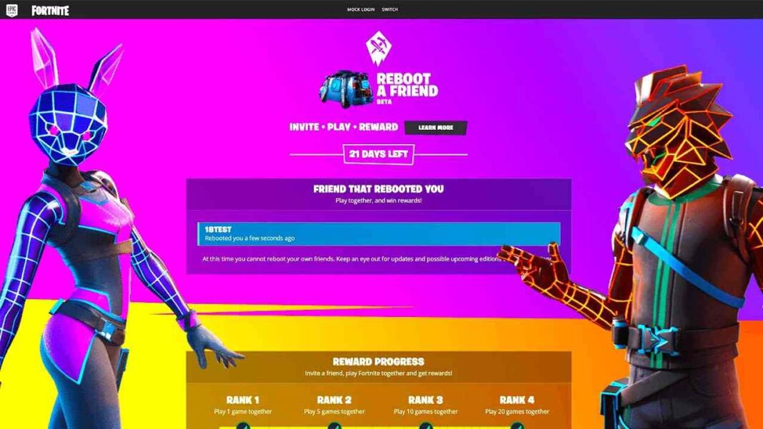 Fortnite 'Reboot A Friend' Is Back With Free Rewards