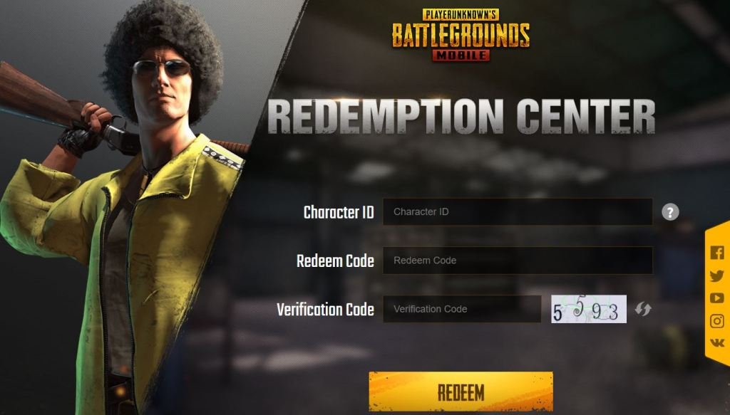 PUBG Mobile Redemption Centre