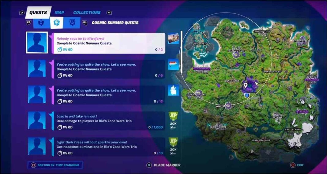 Cosmic Summer Quests Fortnite Complete All Cosmic Summer Quests