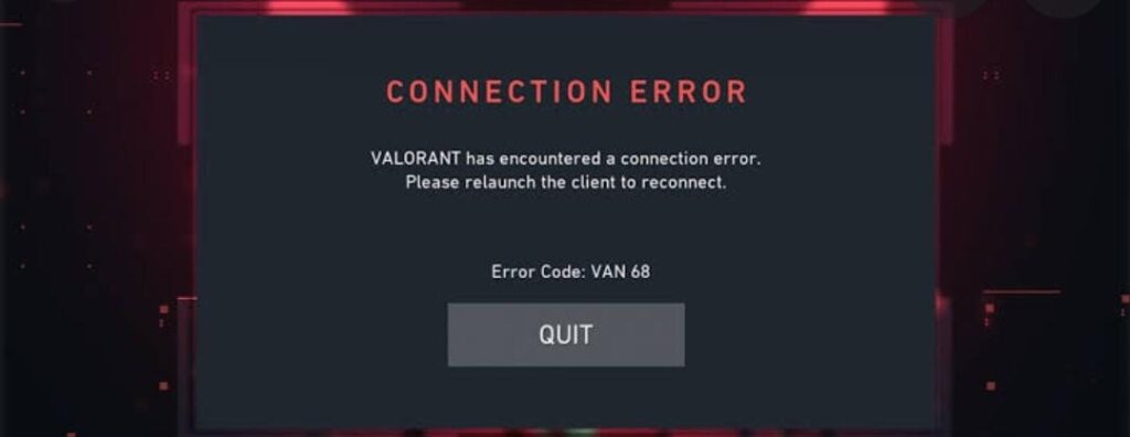 How to Fix Error Code 68 In Valorant