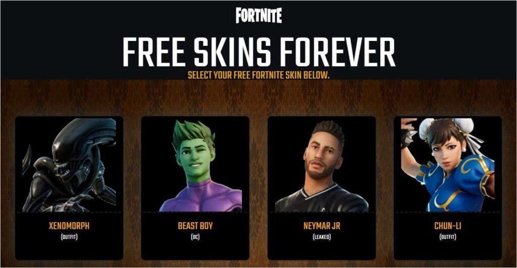 fortfame com free skins