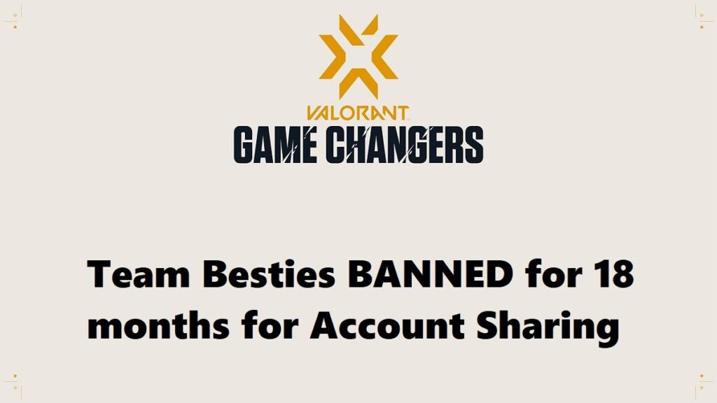 Team Besties Valorant: Banned for 18 Months