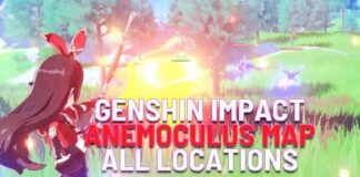 Genshin Impact Anemoculus Map - All the Locations