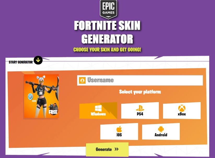 claim skins me fortnite skin generator