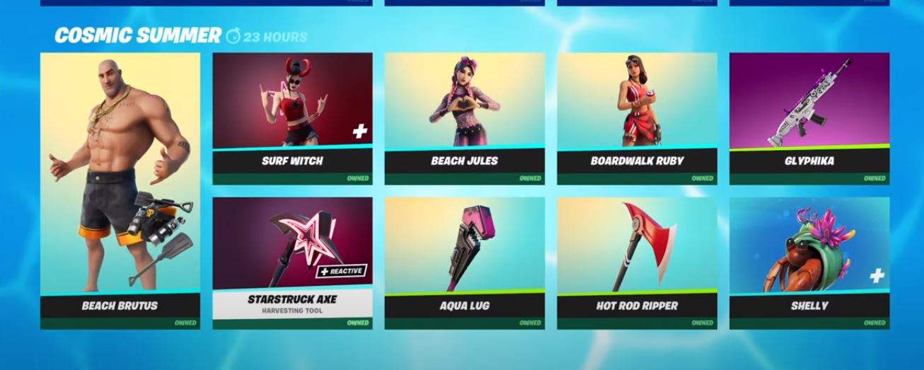 Cosmic Summer Fortnite Item Shop july 5