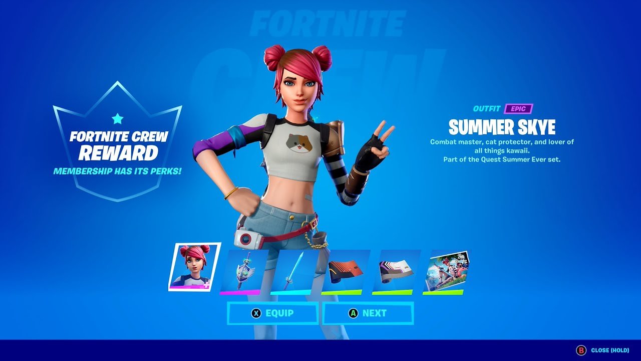 Summer Skye Fortnite Skin