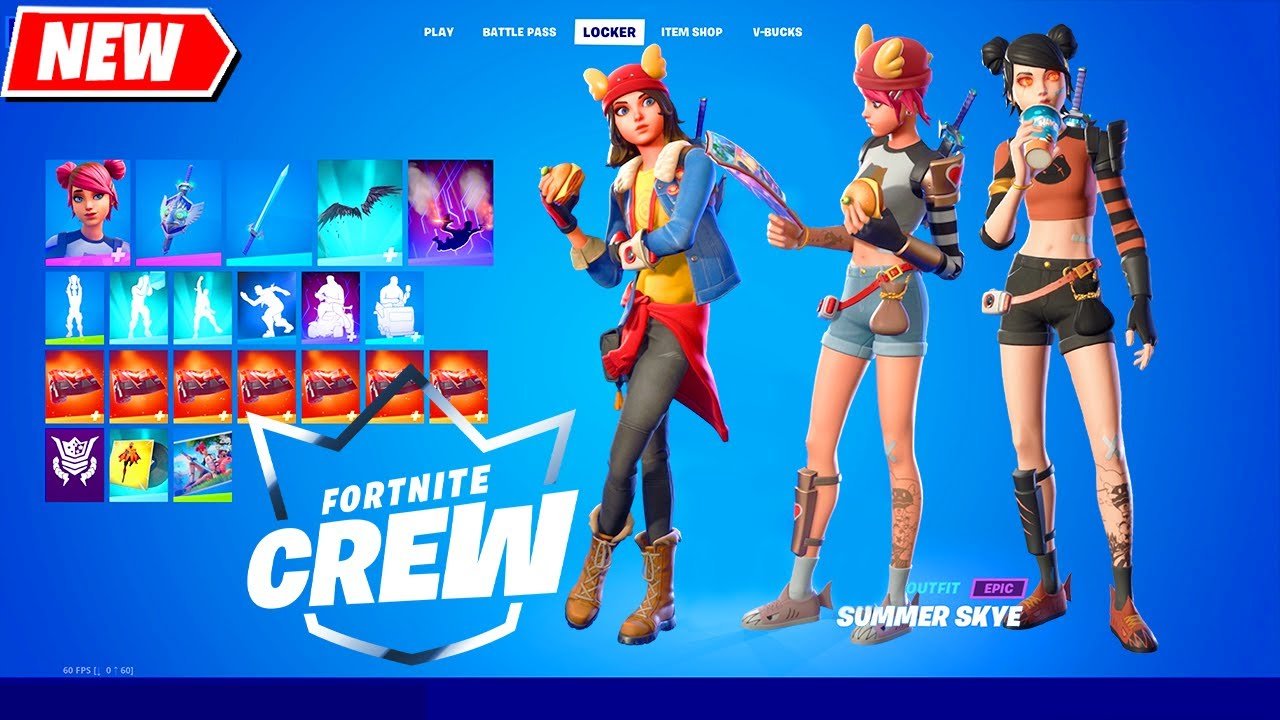Fortnite August Crew Pack 2021