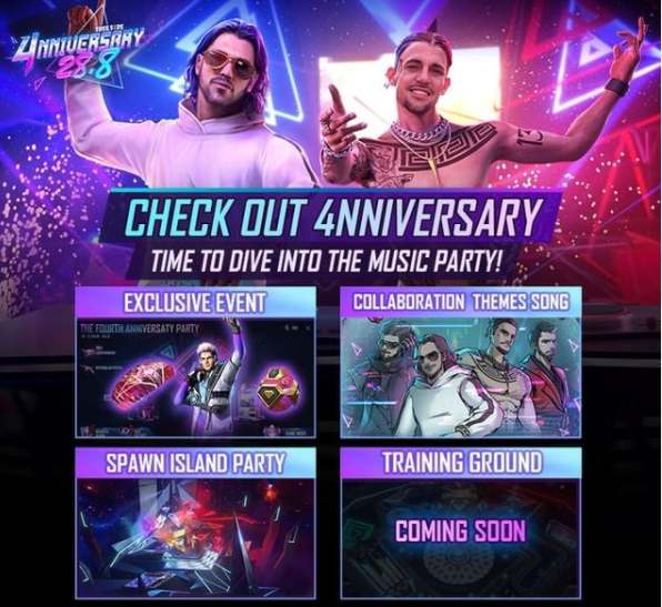 Free Fire Anniversary events
