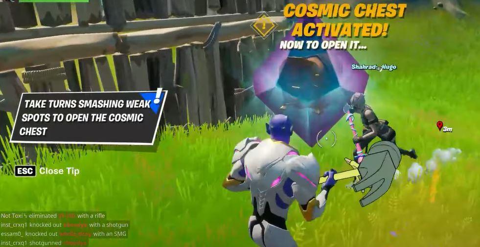 open a cosmic chest fortnite rift tour quest