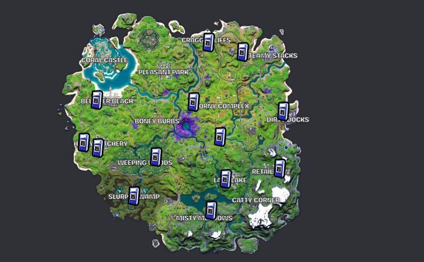 All Fortnite ATM Locations