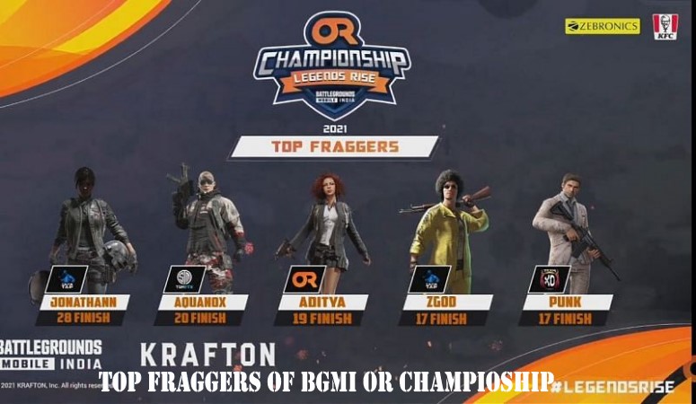 Top Fraggers in BGMI OR Championship
