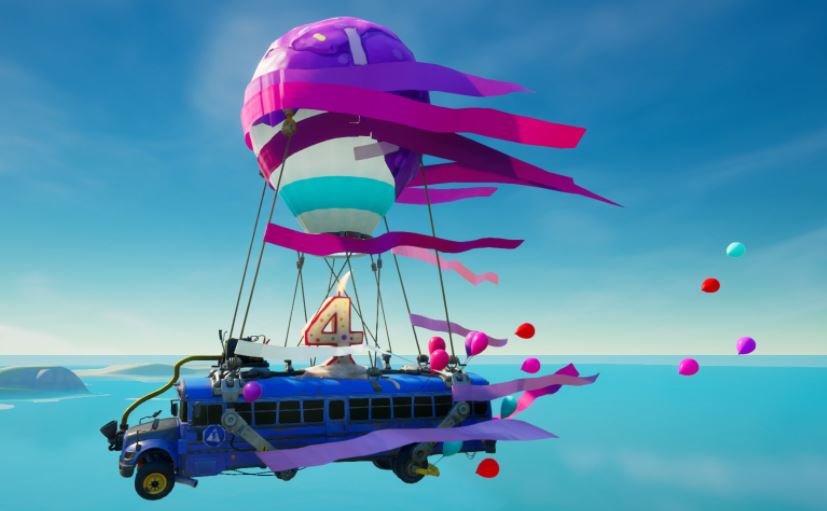 Fortnite battle bus birthday skin