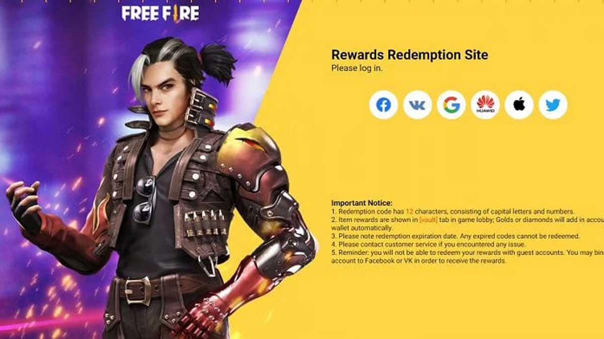 how to redeem codes for free fire in india for today