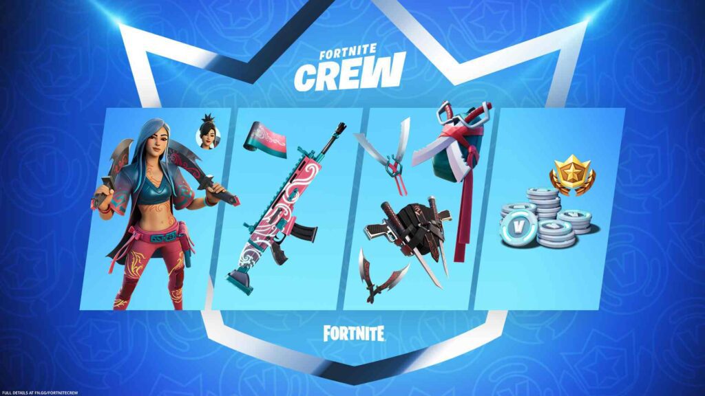 List of Items available in Sierra Fortnite Crew Pack