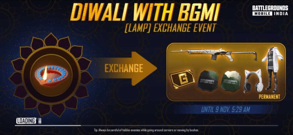 Diwali Event in BGMI: Get Free Rewards And More