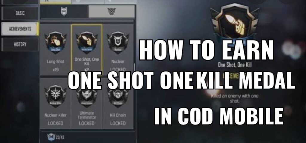 How To Earn One Shot One Kill Medal In Cod Mobile Complete Details