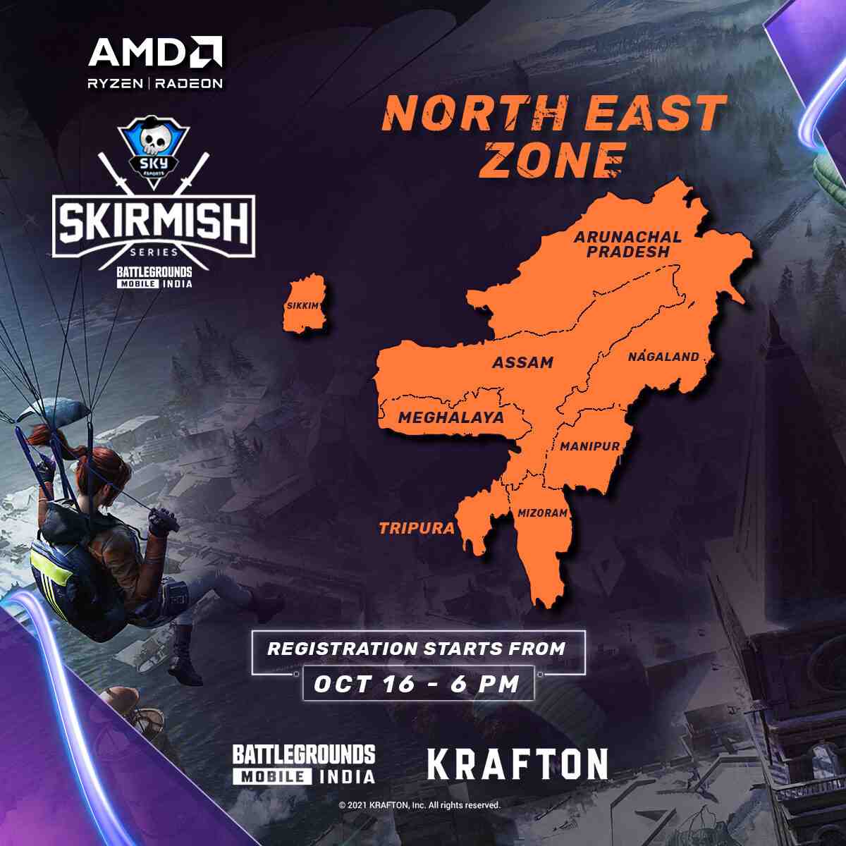 AMD Ryzen Skyesports Skirmish Series 2021 BGMI Open Tournament With