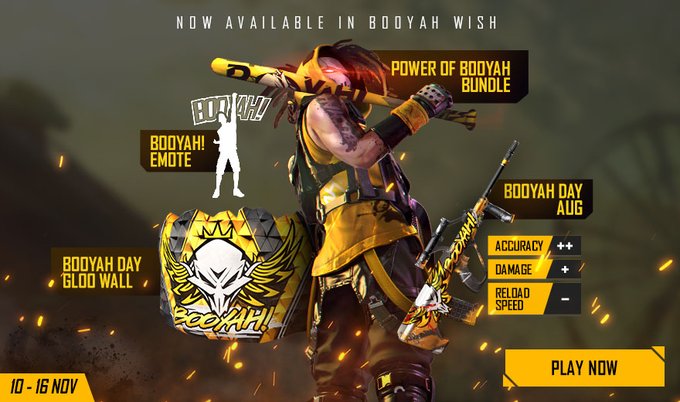 Free Fire Booyah Wish Event: Gloo Wall, Emotes, and Other Rewards