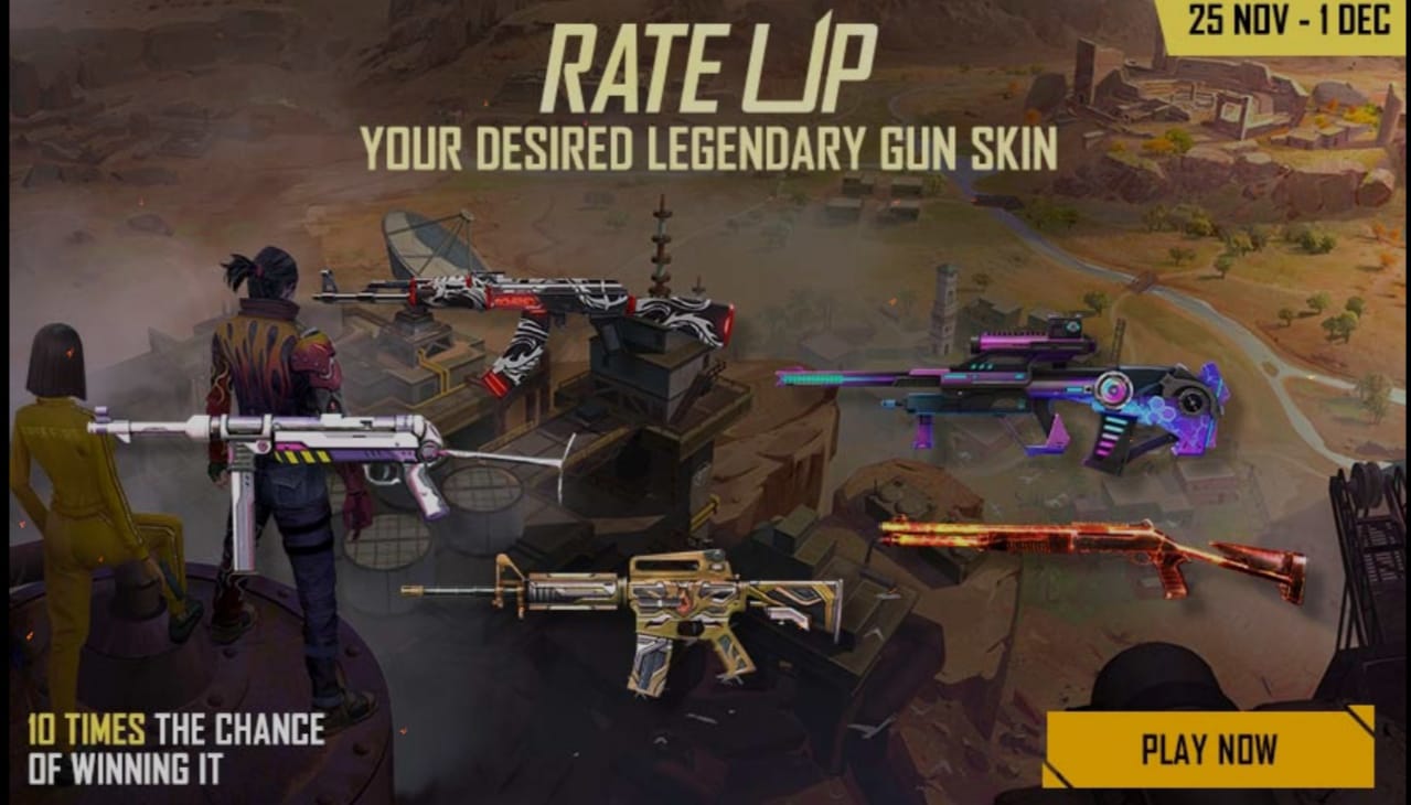 New Rate Up Event Free Fire(Desired Legendary Gun Skin)