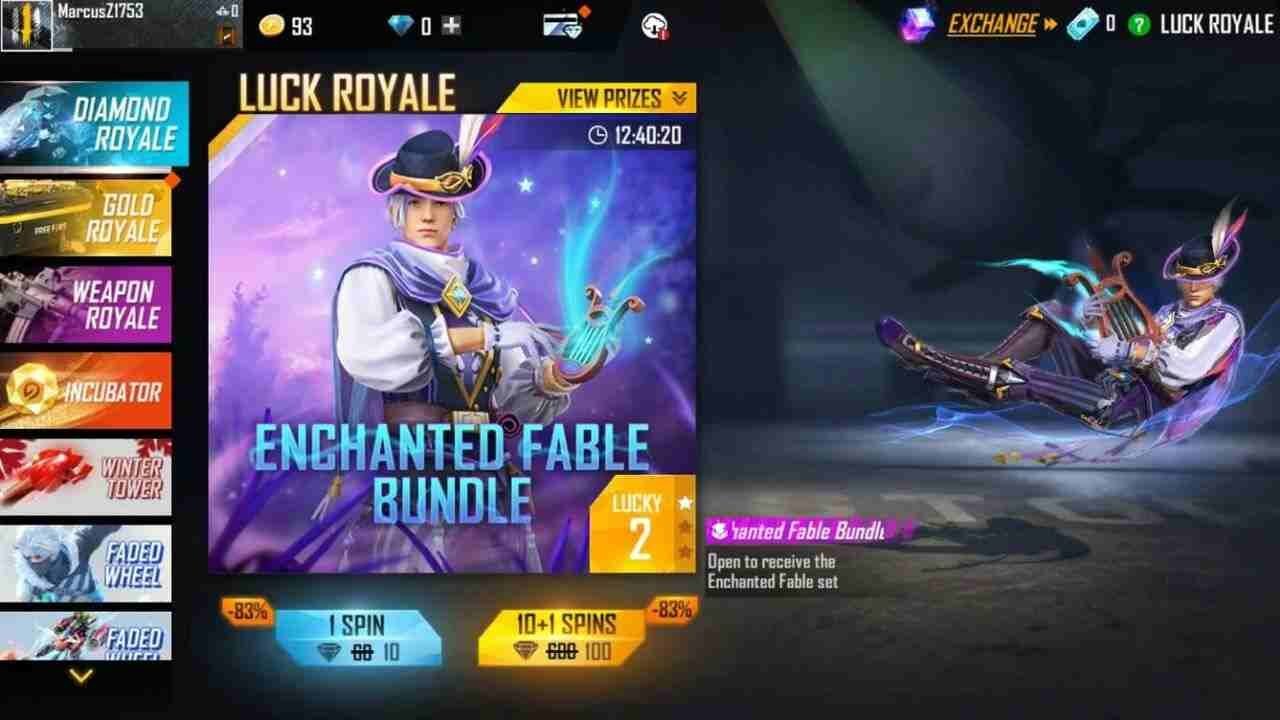 Free Fire New Year Sale: Get Weapon and Diamond Royal at 10 Diamonds