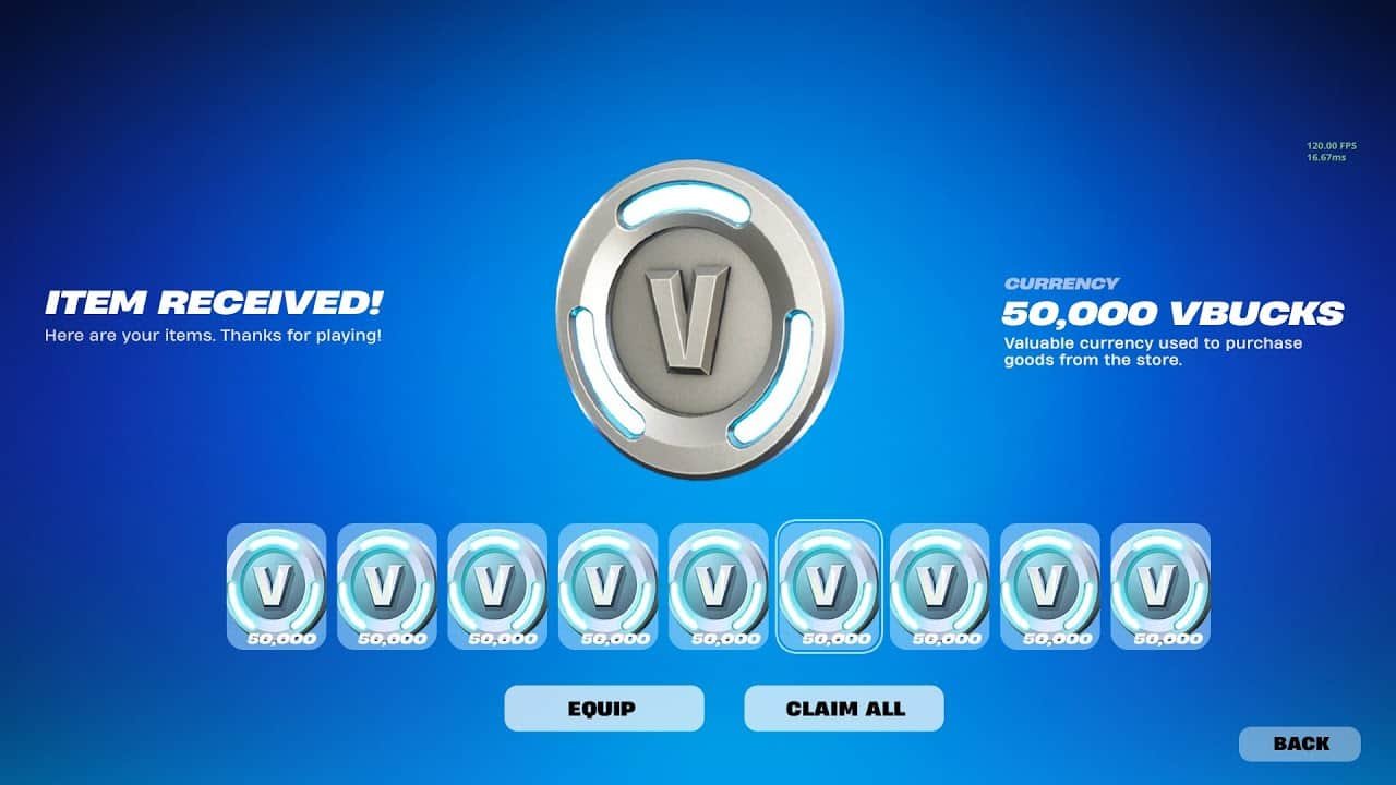 Free V Bucks in Fortnite