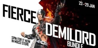 Free Fire Moco Store: Get Fierce Demilord Bundle in Free Fire!