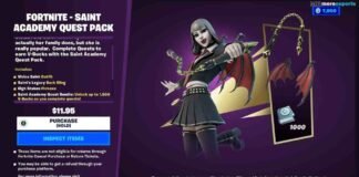 saint academy quest pack fortnite
