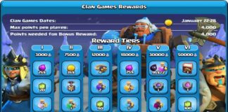 Clan Game rewards