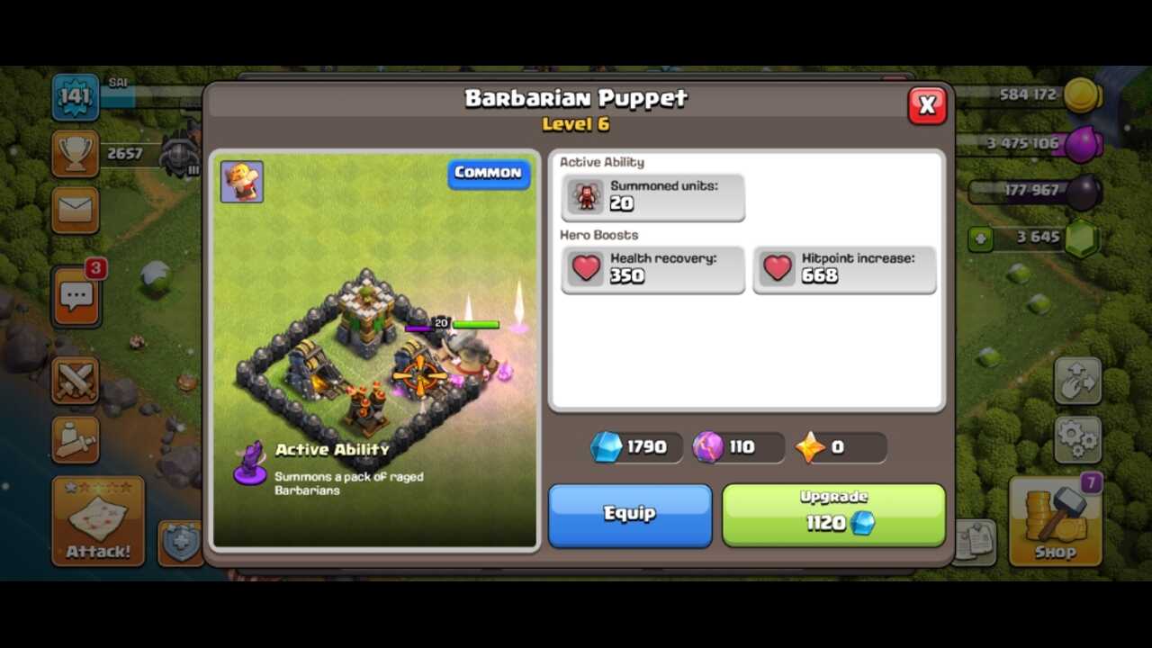  Barbarian King Equipment and Combos in Clash of Clans