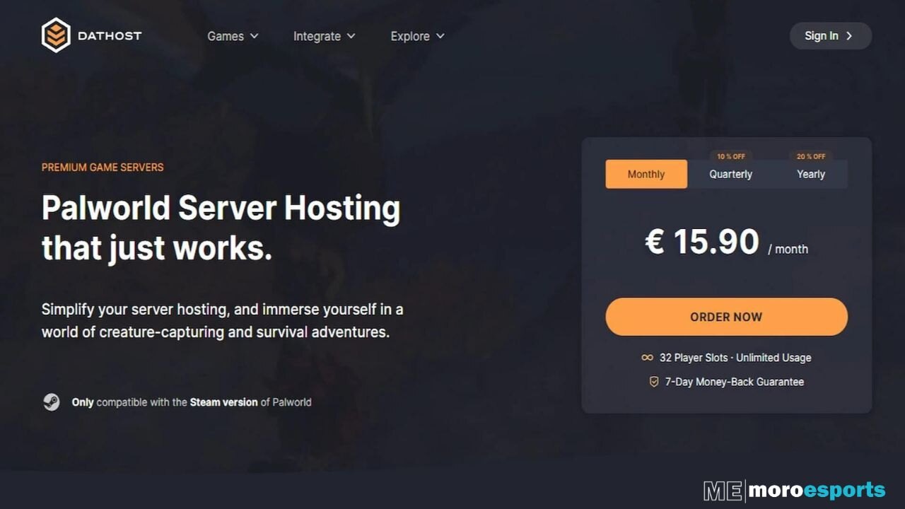 Palworld hosting service