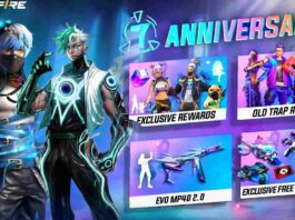 Free Fire 7th anniversary date