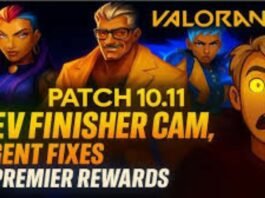 Valorant Patch 10.11 Brings Finisher Cam, Agent Fixes, New Premier Rewards & More