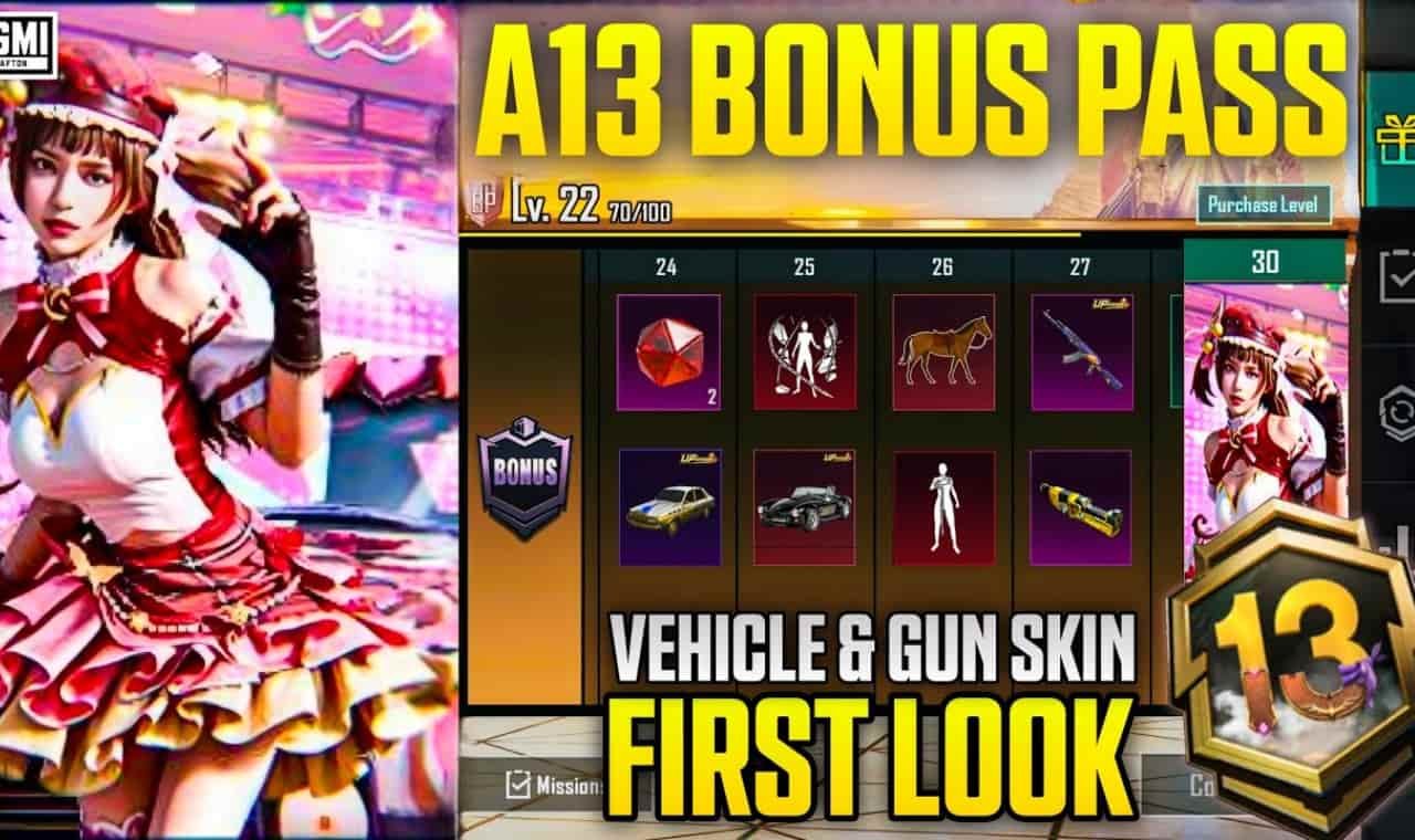 PUBG Mobile A13 Bonus Pass