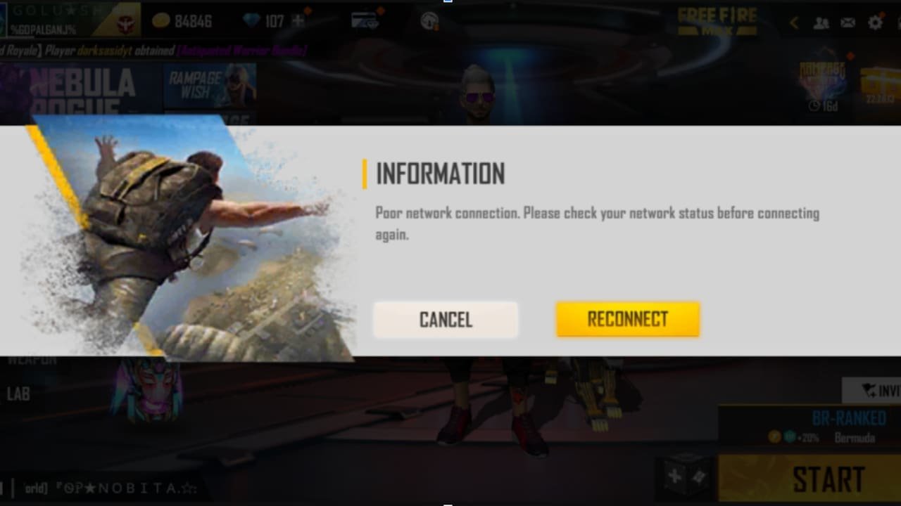 Free Fire Server Down